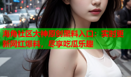 海角社区大神原创黑料入口：实时更新网红爆料，尽享吃瓜乐趣