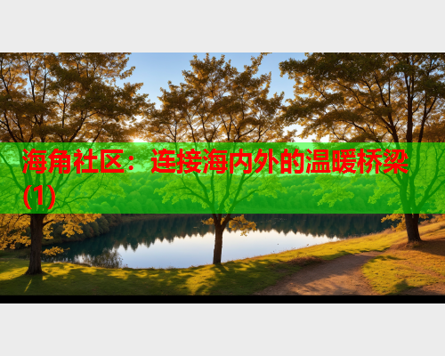 海角社区：连接海内外的温暖桥梁(1)